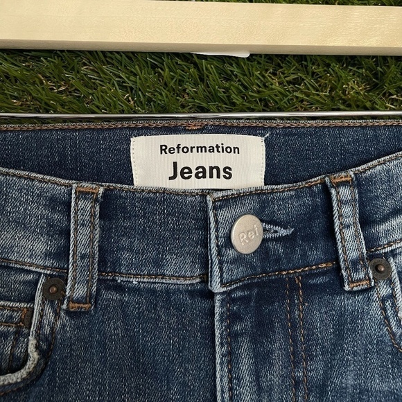 REFORMATION Harper High & Skinny Jeans in Wash Destin Size US 24 - Picture 4 of 6
